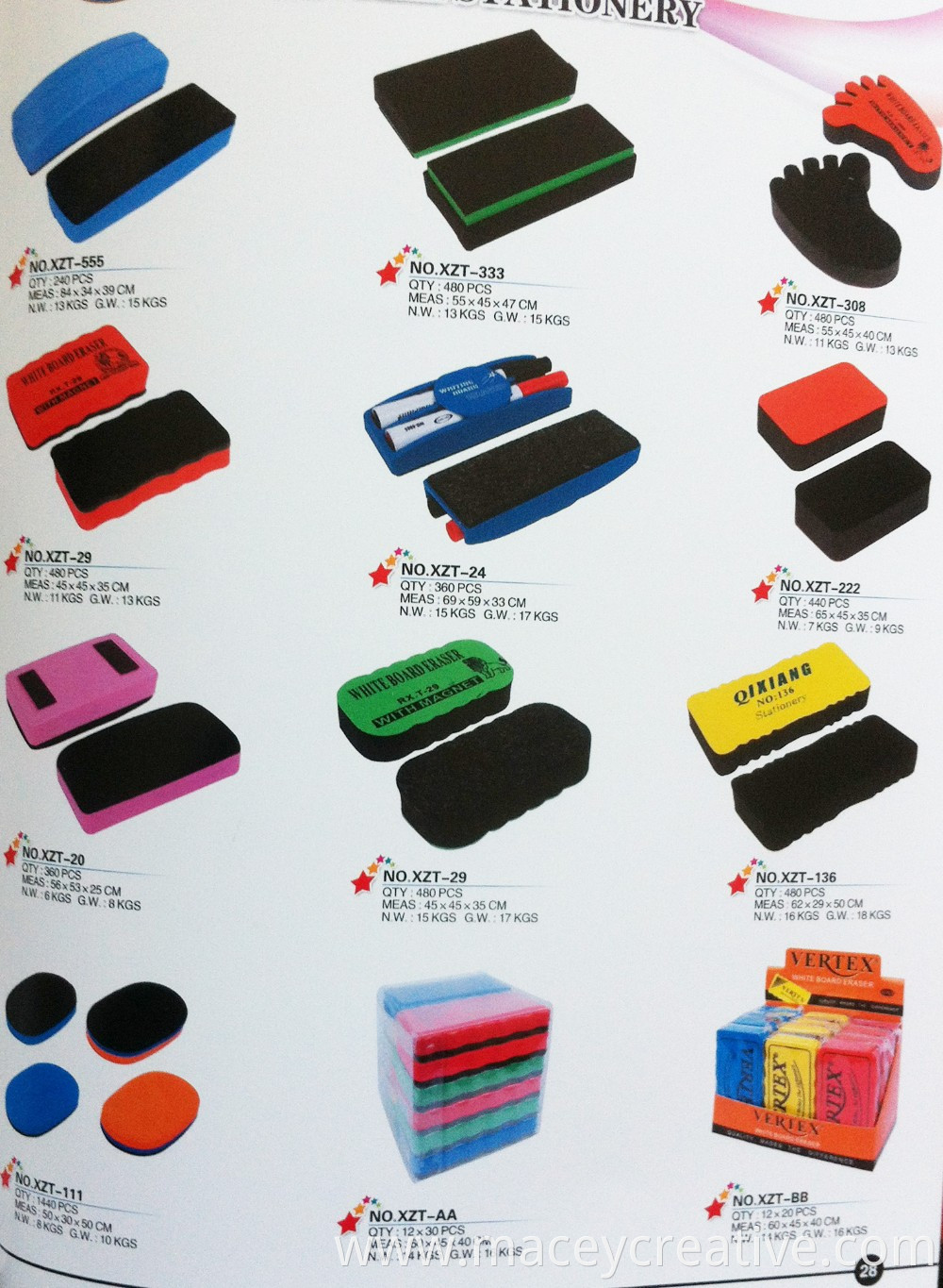  Plastic chalk board eraser